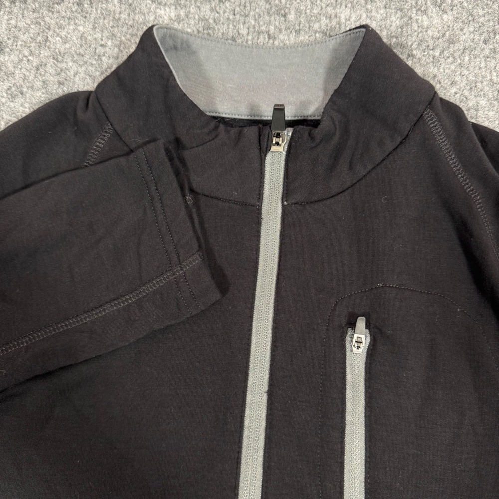 Free Fly Bamboo Quarter Zip Pullover Mens Size Medium Black Performance EUC